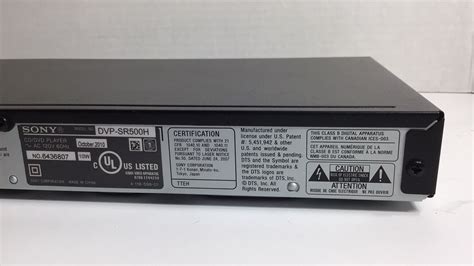 Sony Dvp Sr500h Upscaling Hdmi 1080p Dvd Playertested Excellent Used Condition Ebay