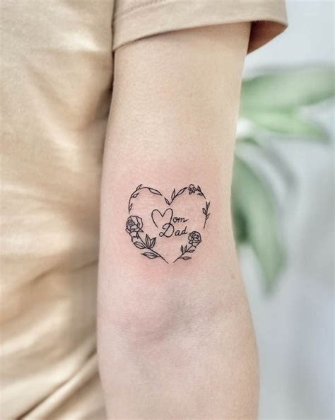 Mom Dad Heart Tattoo