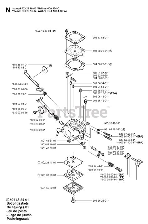 Jonsered 2149 Jonsered Chainsaw 2001 09 CARBURETOR DETAILS Parts