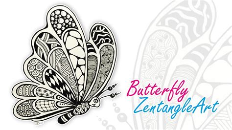 Zentangle Art Butterfly Easy Zentangle Butterfly Zentangle Art Easy For