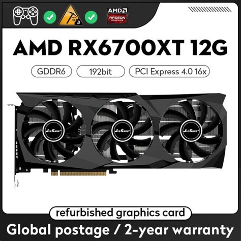 JIESHUO RX 6700XT RX6700XT 12Gb 192Bit GDDR6 Video Card AMD Radeon RX