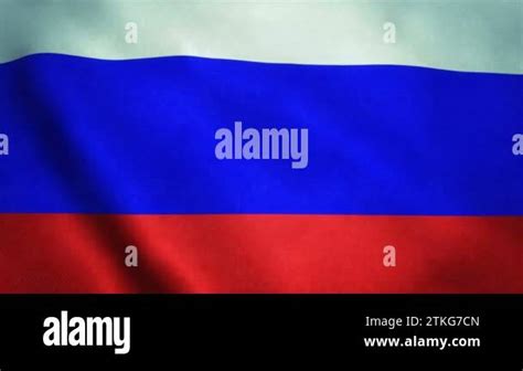 Realistic Ultra HD Flag Of The Russia Waving In The Wind Seamless Loop