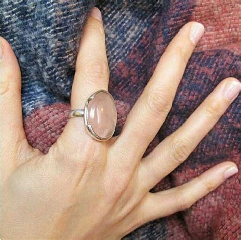 Grosse Bague Argent Et Quartz Rose Pierre De L Amour