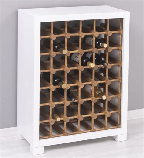 Casa Padrino Landhausstil Massivholz Weinschrank Weiß Naturfarben 68