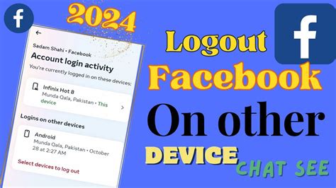 How To Logout All Devices On Facebook 2024 Facebook Logout All