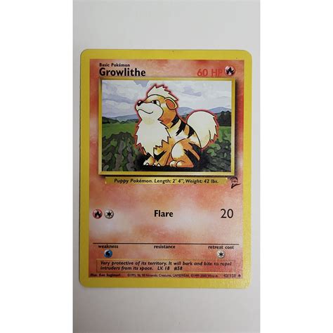 Growlithe Pokemon Card