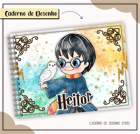 Caderno De Desenho Harry Potter Elo Produtos Especiais