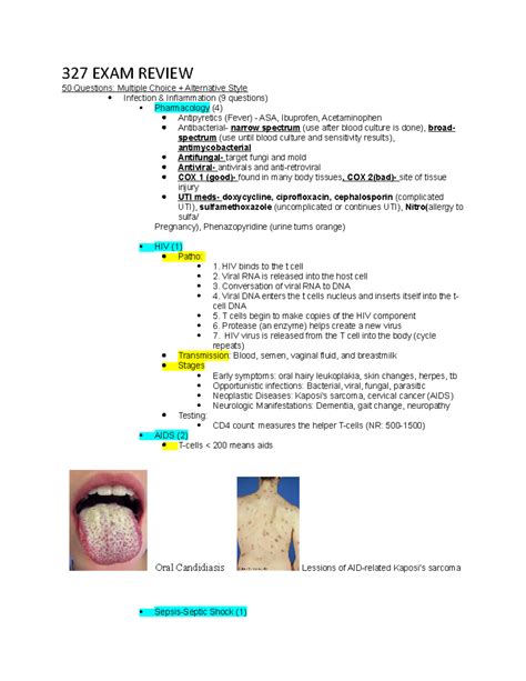 Exam Review Study Guide For Medsurg Exam Exam Review