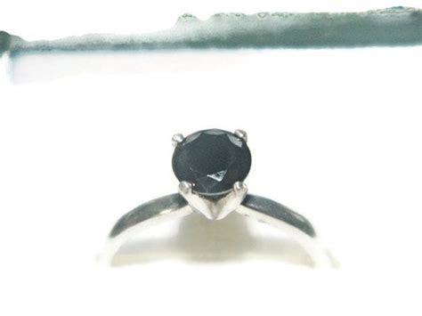 1 Carat Black Diamond Promise Ring Anniversary Ring Wedding Etsy