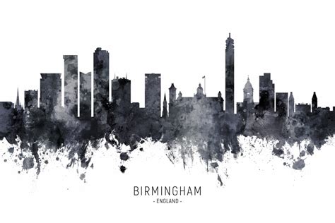 Skyline Von Birmingham England Michael Tompsett Als Kunstdruck Oder