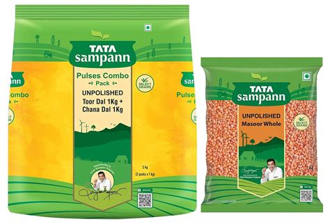 Tata Sampann Pulses Combo Pack Unpolished Toor Dal Arhar Dal