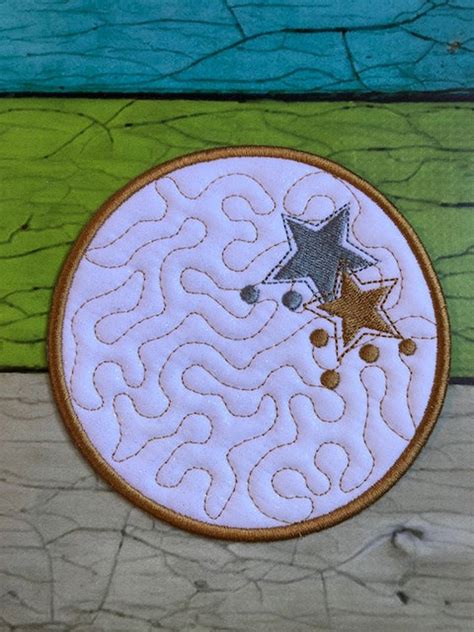 In The Hoop Christmas Coasters Embroidery Machine Design Set Etsy