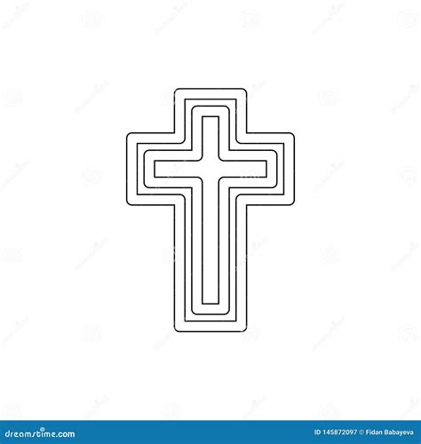 Religion Symbol Catholicism Outline Icon Element Of Religion Symbol