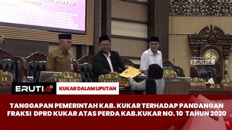 Tanggapan Pemerintah Kab Kukar Terhadap Pandangan Fraksi Dprd Kukar