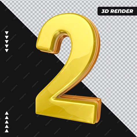 Premium Psd Number 3d Rendering