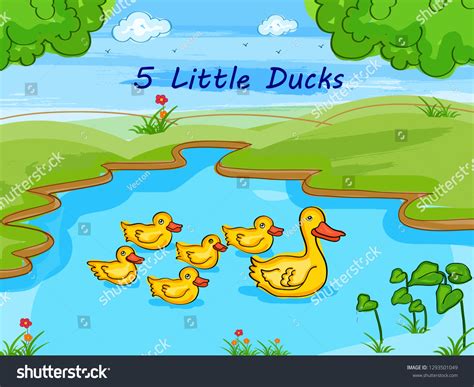 64 Five little ducks Stock Illustrations, Images & Vectors | Shutterstock