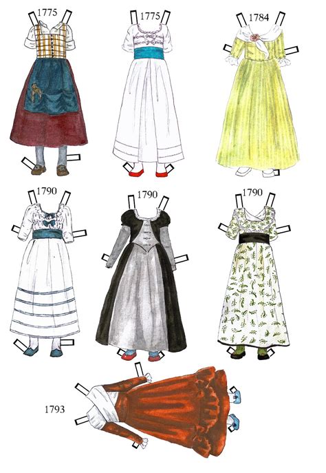 Paper Angel Designs Paper Doll Yvonne 18th Century