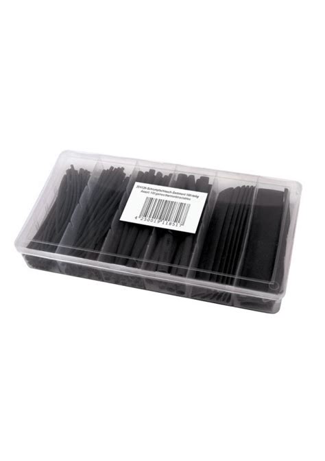 ASSORTIMENT DE GAINES THERMORÉTRACTABLES NOIRES 100 PIÈCES