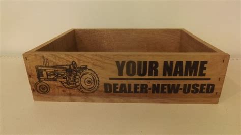 John Deere Dealership Crate Personalized Vintage Style Aged Etsy