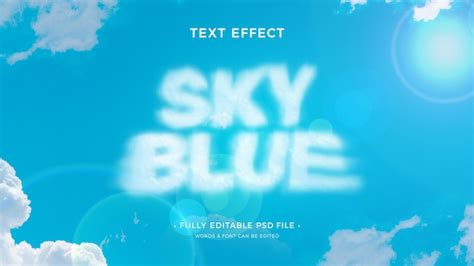 Premium Psd Clouds Text Effect