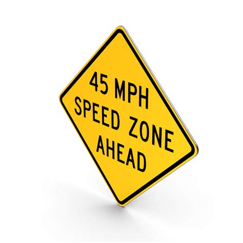 Mph Speed Zone Ahead Road D Object Shutterstock