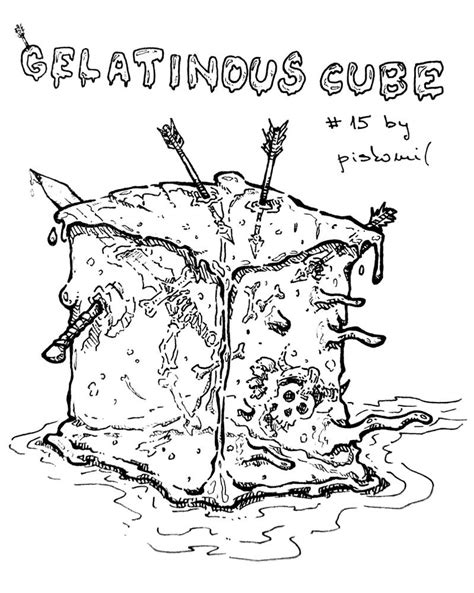 Inktober 2022 15 Gelatinous Cube By Piskomil On Deviantart