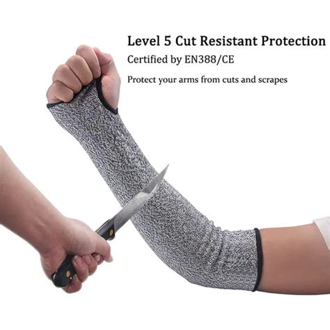 Safety Garden Yard Work Warehouse Farm Cut Resistant Sleeves With Thumb Hole Cut Resistant