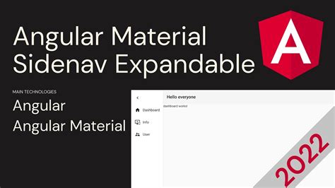 Angular Material Sidenav W Toolbar Expandable Collapsable 2022