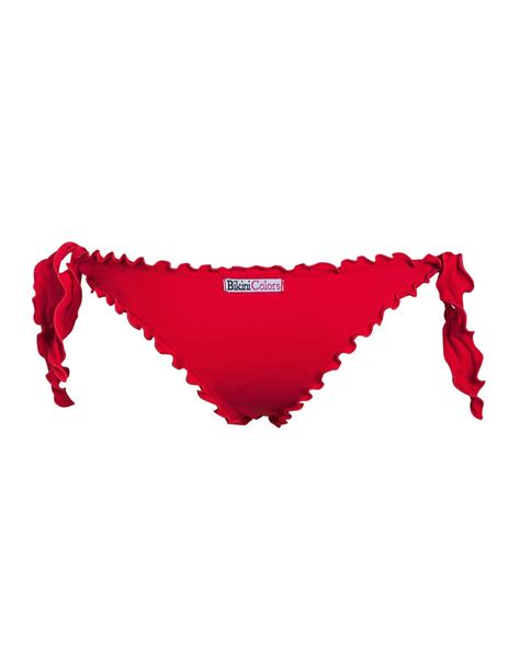 Bikini Fascia Frou Frou Con Slip O Brasiliana Fiocchi Rosso