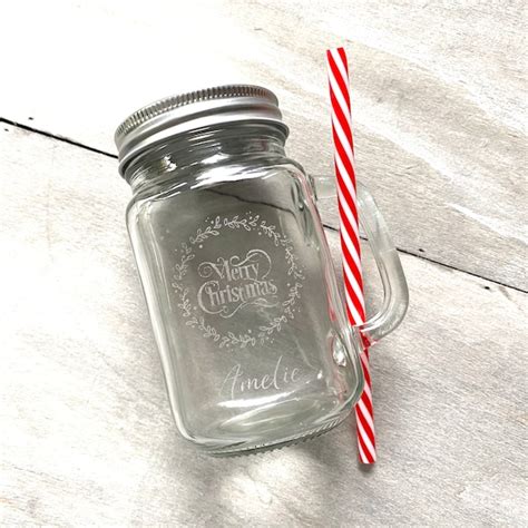 Engraved Mason Jar Etsy