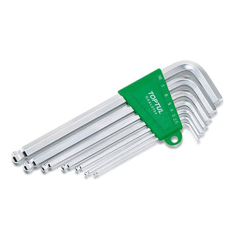 7PCS Long Type Ball Point Hex Key Wrench Set TOPTUL The Mark Of