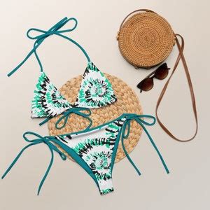 Tie Dye Recycled String Bikini Etsy
