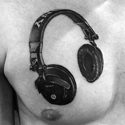 50 Headphones Tattoo Designs For Men Musical Ideas