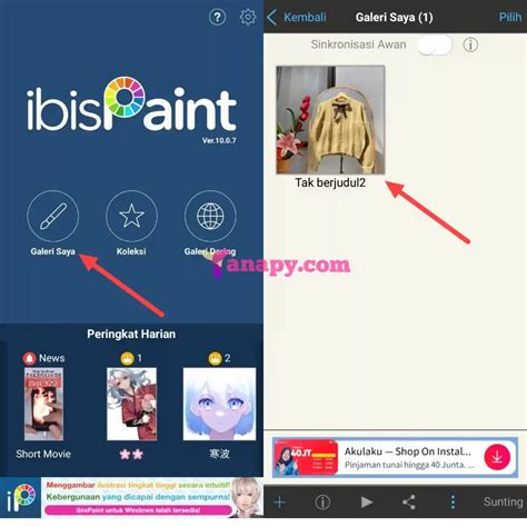 Cara Save Gambar Di Ibis Paint X Ke Galeri Tanapy