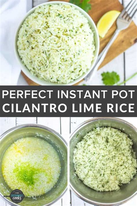 Instant Pot Cilantro Lime Rice Vegan Vegetarian Sustainable Cooks