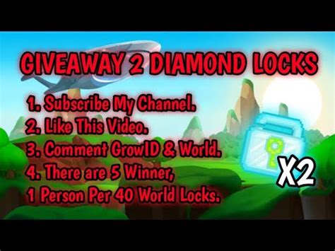 Giveaway Diamond Locks For Subscribers Growtopia Youtube