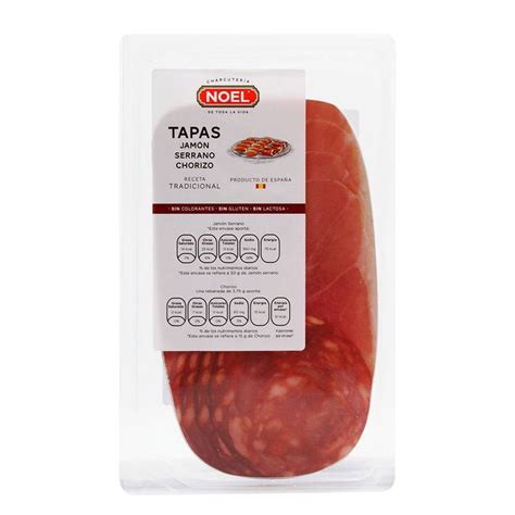 Tapas Noel jamón serrano y chorizo 45 g Walmart