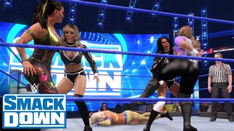 WWE 2K22 SMACKDOWN THE IINSPIRATION VS DANA TAMINA VS DOUDROP AND