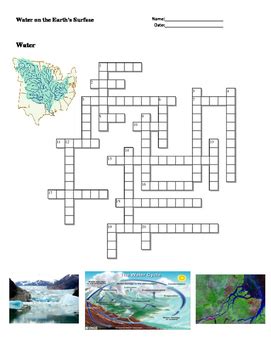 Earth Science Water Water On The Earth S Surface Crossword Puzzle