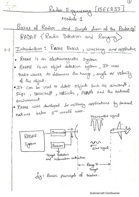 Radar Engineering Module 1 Studocu