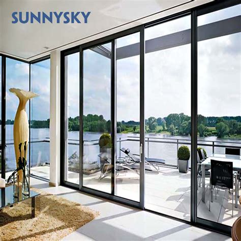 Exterior Panel Double Glazed Aluminum Tempered Glass Sliding Door For