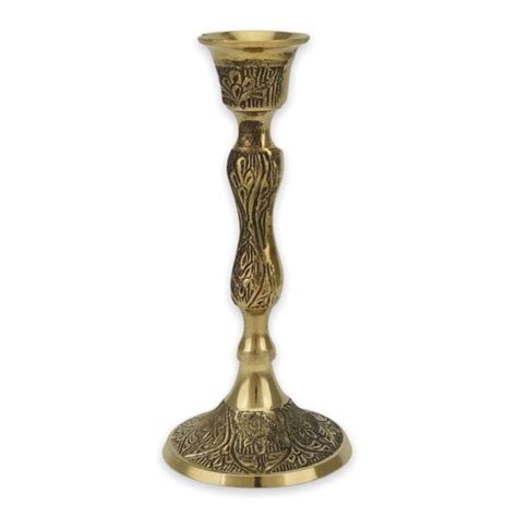 Ornate Brass Taper Candle Holder Gold Blessedmart