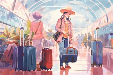Premium Ai Image Travel Illustration