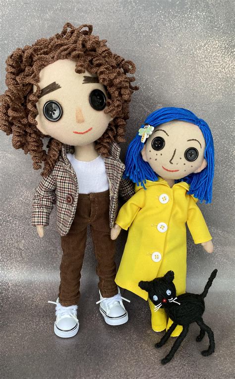 Handmade Coraline And Wybie Rag Dolls Inspired By Neil Gaiman R