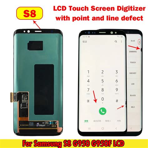 Cran Tactile Lcd Super Amoled Sans Cadre Avec Pixels De Fr Quence Pour Samsung S8