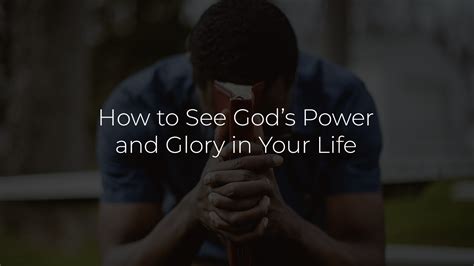 How To See Gods Power And Glory In Your Life Pastor John K Jenkins Sr