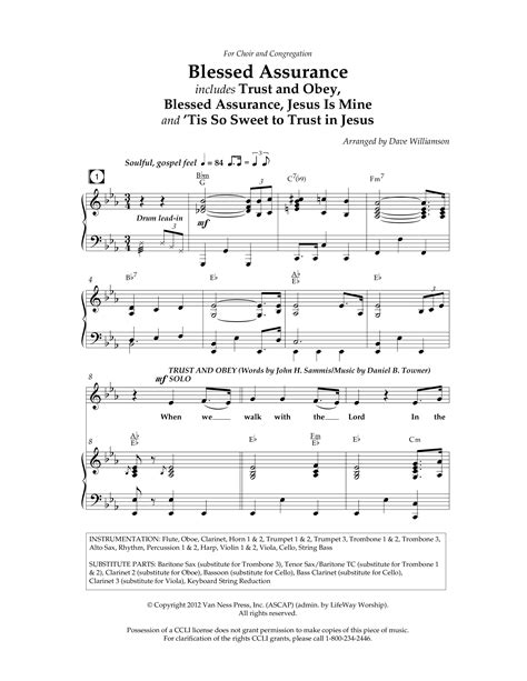 Blessed Assurance Choral Anthem Satb Sheet Music Pdf Lifeway Choral