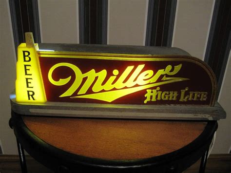 Vintage Miller High Life Beer Lighted Sign Counter Top Cash Register Works Rare 1904765938