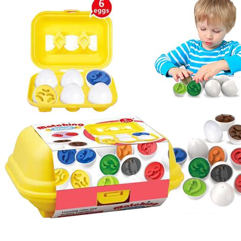 Matching Egg Educational Color Shape Pairing Shapes And Sorting