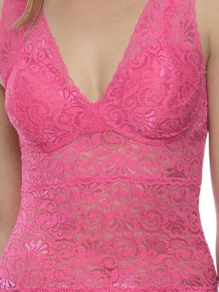 Buy Da Intimo Pink Sexy Lace Padded Camisole Online